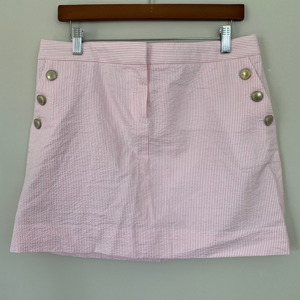 JCrew Seersucker Mini Skirt Size 10